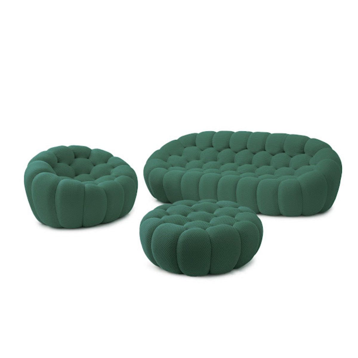 Grand salon, Trio, Canapé 3 places+Fauteuil+Pouf