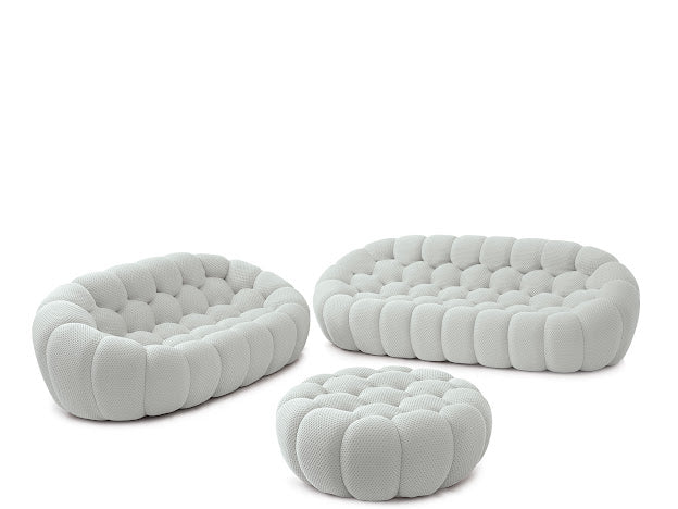Salon complet compact, Trio, Canapé 2 places+Canapé 3 places+Pouf